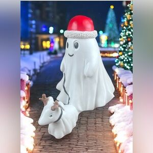 VHTF Goblin Ghoul SANTA Ghost Walking Reindeer Dog VIRAL Xmas Halloween Decor